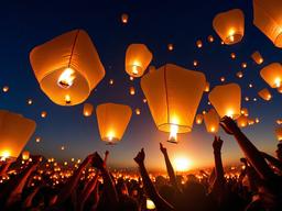 Sky Lantern Background  ,desktop background wallpaper