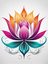 Lotus tattoo, Tattoos showcasing the graceful lotus flower. colors, tattoo patterns, clean white background