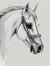 horse skeleton tattoo  simple tattoo,minimalist,white background