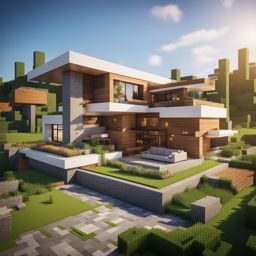 hyper-connected smart home controlling every aspect of daily life - minecraft house design ideas minecraft block style