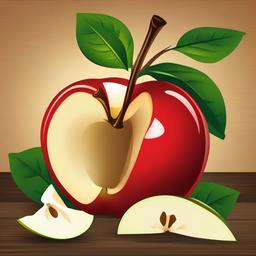 Apple clipart - apple with a bite taken out  