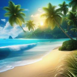 Beach Background Wallpaper - fantasy beach background  