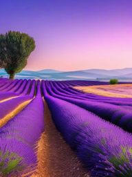 Purple Aesthetic Wallpaper - Lavender Fields in Provence, France  wallpaper style, intricate details, patterns, splash art, light colors