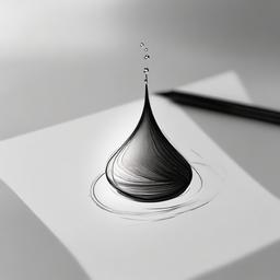 sketch of water drop  minimal rough sketch scribbles,doodles,black and white