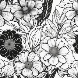 flower tattoo design black and white 