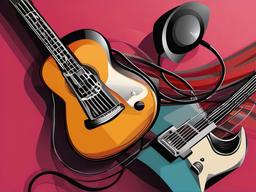 Guitar clipart - guitar in a casual jam session  