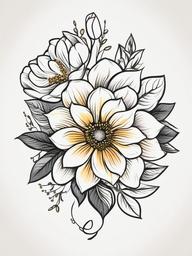 June Birth Flowers Tattoo-Embracing the essence of June with a tattoo featuring the birth flowers, expressing the beauty of love and positive energy.  simple vector color tattoo