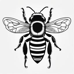 Cute Honey Bee Tattoo - Infuse your ink with charm and sweetness with a cute honey bee tattoo, featuring a delightful representation of the beloved insect.  simple tattoo,minimalist,white background