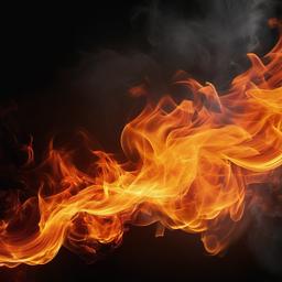 Fire Wallpaper - Raging fire with smoke wisps  background wallpaper