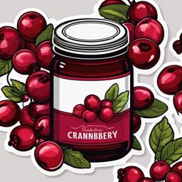 Cranberry Sauce Sticker - Savor the sweet and tangy goodness of homemade cranberry sauce, , sticker vector art, minimalist design