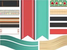 Clipart of a Bookmark Ribbon - Bookmark ribbon for marking pages,  color vector clipart, minimal style