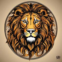 leo sign tattoo designs  simple vector color tattoo