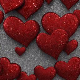 Glitter background - glitter red heart wallpaper  