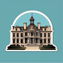 The Breakers Newport sticker- Opulent mansion in Newport, Rhode Island, , sticker vector art, minimalist design