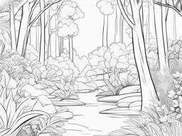 barbie coloring pages - barbie explores a magical forest filled with wonders. 