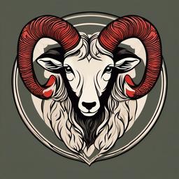 aries sign symbol tattoo  simple vector color tattoo