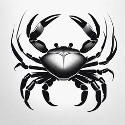 Abstract crab roots tattoo. Deep-seated connection to the sea of feelings.  minimalist black white tattoo style