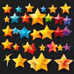 Star rating clipart - Star rating for user reviews and ratings,  color clipart, vector art