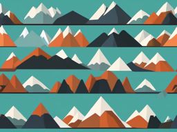 Binoculars Clipart - Binoculars focused on a distant mountain peak.  color clipart, minimalist, vector art, 