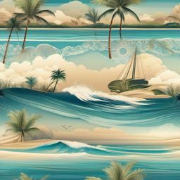 Seaside Paradise Bliss Beach Wallpaper intricate details, patterns, wallpaper photo