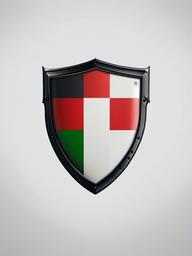 italian shield tattoo  simple color tattoo,minimal,white background