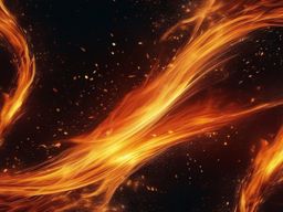 Background Fire - Fiery Sparks at a Bonfire  wallpaper style, intricate details, patterns, splash art, light colors