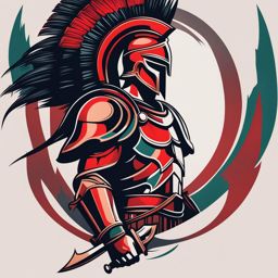 spartan tattoo minimalist color design 