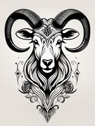 aries tattoo, representing the fiery and energetic qualities of the zodiac sign. 