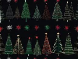 Christmas Tree With Black Background  