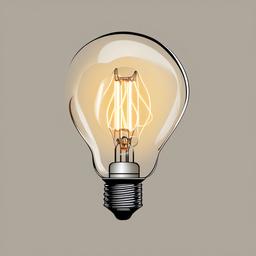 Light Bulb clipart - vintage light bulb with a filament  