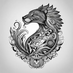 rib tattoos black and white design 