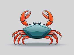 Crab cartoon  minimal, white background