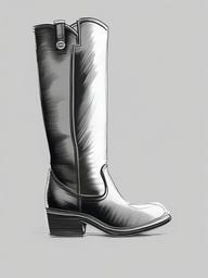 drawing of a pair of boots  minimal rough sketch scribbles,doodles,black and white