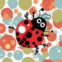 Ladybug clipart - ladybug with polka dots and a friendly smile  