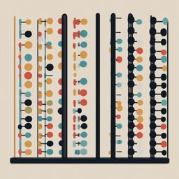 Abacus Sticker - Exploring mathematical concepts and calculations with the timeless abacus sticker, , sticker vector art, minimalist design