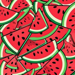 Watermelon Slice Emoji Sticker - Juicy indulgence, , sticker vector art, minimalist design