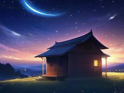 Starry Night Background Anime  