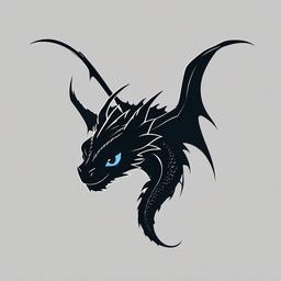 Night Fury Tattoo - Tattoo featuring the Night Fury dragon from How to Train Your Dragon.  simple color tattoo,minimalist,white background