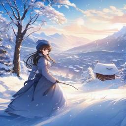 Snow Background Wallpaper - snow background anime  