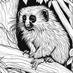 marmosets cute animals coloring page 