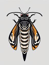 Moth Silence of the Lambs Tattoo - Pay homage to the iconic Silence of the Lambs movie with a tattoo featuring the Death's-head Hawkmoth design.  simple vector color tattoo, minimal, white background