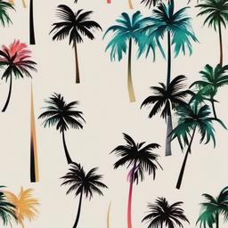 small palm tree tattoo  simple vector color tattoo