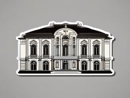 Mediterranean Mansion Sticker - Convey the luxury and opulence of a Mediterranean mansion with this grand sticker, , sticker vector art, minimalist design