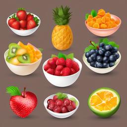 Snack clipart - fruit salad in a bowl  clipart