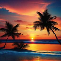 Beach Background Wallpaper - background beach sunset  