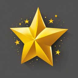 Clipart of a Star - Yellow star representing excellence and achievement,  color vector clipart, minimal style