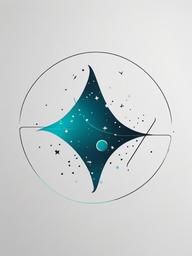 minimalist pisces constellation tattoo  simple vector color tattoo