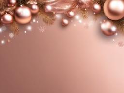 Rose Gold Christmas Background  