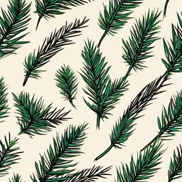 pine needle tattoo  simple vector color tattoo