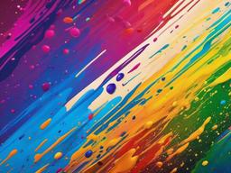 Rainbow Splatter Paint Background  